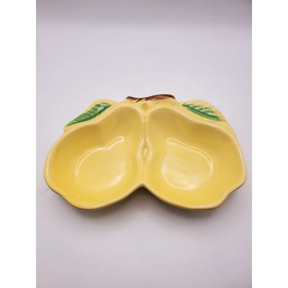 Vintage 1940s Belmar California Pottery Double Pear Dish USA 320